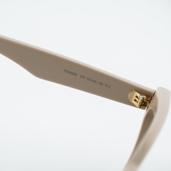 Fendi FE40009I 57J Sunglasses Shiny Brown Cat Eye Frame, Brown Lenses main image 9